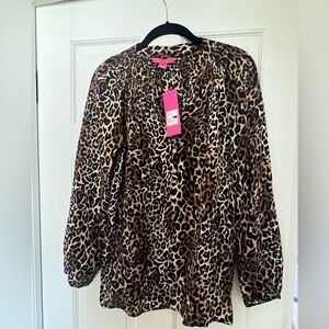 Lily Pulitzer Women’s small cheetah print blouse